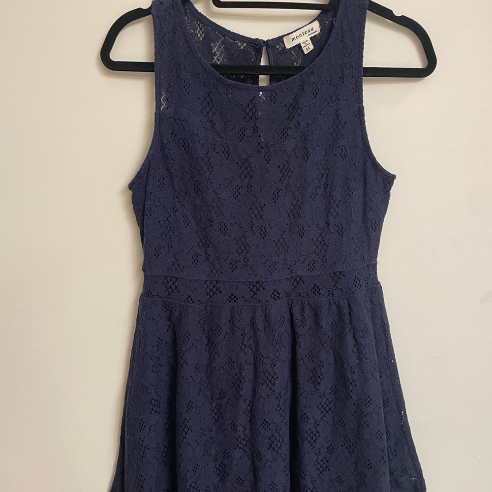 Monteau Navy Dress Size Medium